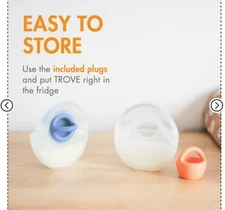Boon Trove Silicone Manual Breast Pump 2-Pack Hands Free Milk Collection