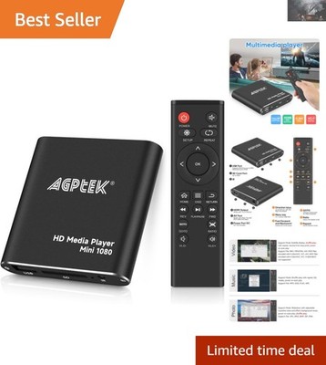 Ultra Compact 1080p HDMI Media Player - Versatile Formats & Easy File Management