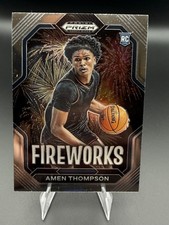 2023-24 Panini Prizm Draft Picks - Fireworks Amen Thompson #11 (RC)