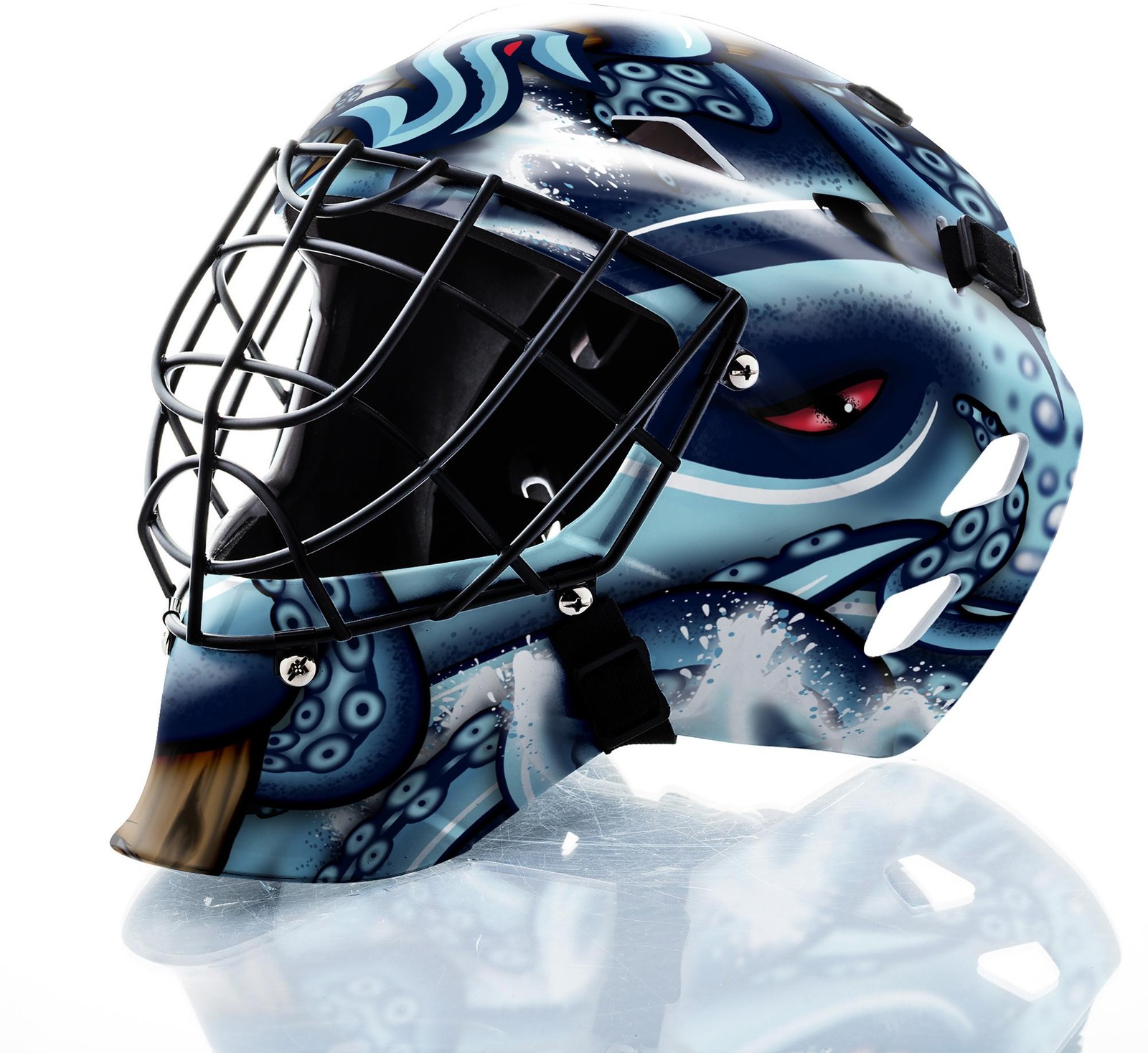 Seattle kraken unsigned franklin sports replica goalie mask