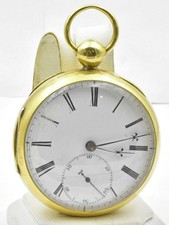 Antique JOHN MONCAS 1820's 18k yellow Gold JB & Co. Fusee Key wind Pocket Watch