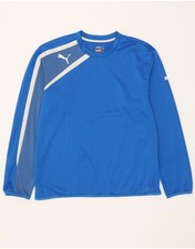 PUMA Mens Top Long Sleeve XL Blue Polyester R...