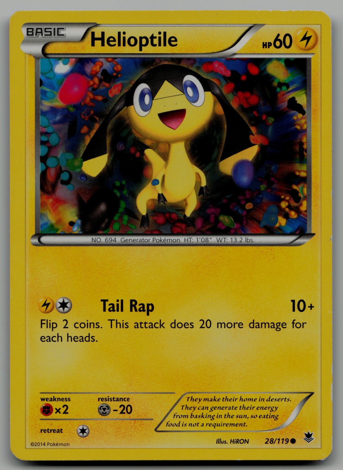 Helioptile (28) Common XY - Phantom Forces 28/119 NM