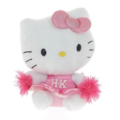 Ty Beanie Babys süß Sanrio Hello Kitty rosa Plüsch Bommel Cheerleader Spielzeug 16 cm