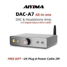 AIYIMA DAC-A7 Amplificatore per cuffie all-in-one e DAC | ES9038Q2M con Bluetooth 5.4 LDAC