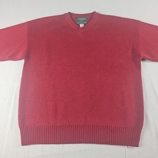 Woolrich Ducks Unlimited Men's XL Red Wool Suede Elbow Patch Sweater Pullover