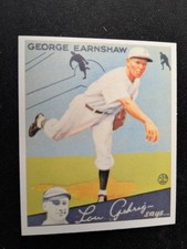 1934 Goudey Baseball Card # 41 George Earnshaw - Chicago White Sox (NM)