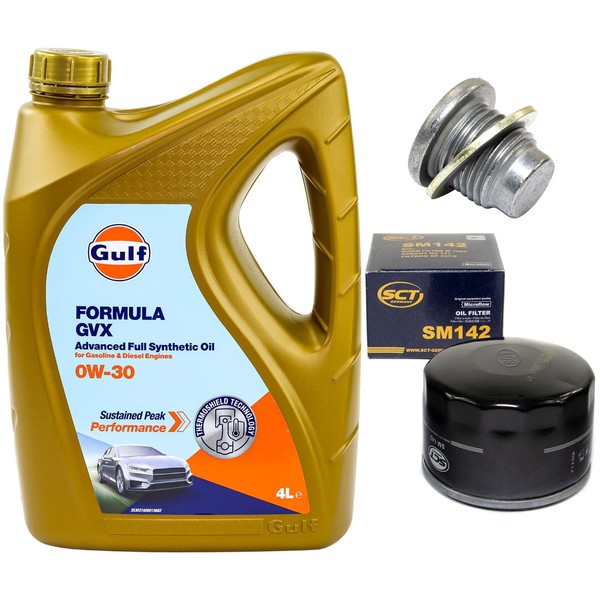MotoröL Filter Set 0W-30 4 Liter + ÖLablassschraube FüR Dacia Logan Renault-image