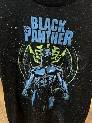 Marvel Black Panther T Shirt Mens Medium Splatter Graphic Superhero Tee