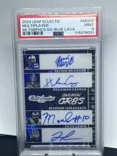 2024 Leaf Eclectic GR8s Auto  Lyons Smigiel Curtis Brandon Iamaleava Lewis PSA 9