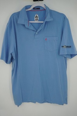 Johnnie-O Polo Shirt Blue Performance Golf The Humdinger Invitational Men's XL