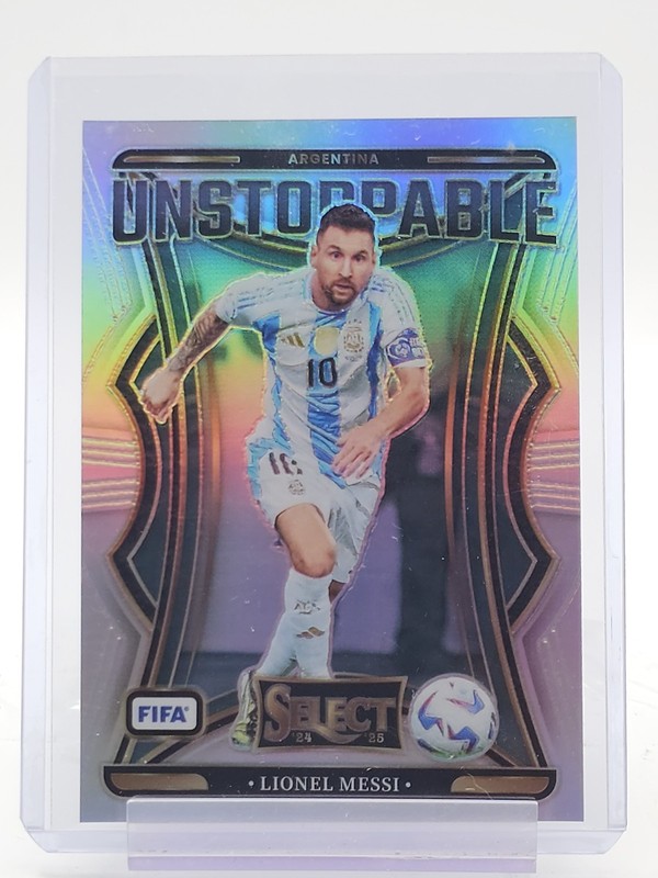 LIONEL MESSI 2024-25 SELECT FIFA SOCCER UNSTOPPABLE SILVER PRIZM #23 Q7457