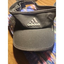 ADIDAS Adizero Climacool Black Gray White Logo Adjustable Visor Hat Golf tennis