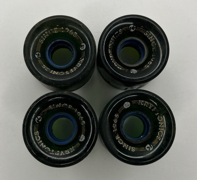 Vintage Kryptonics 60mm Skateboarding long board wheels Set of 4 Green