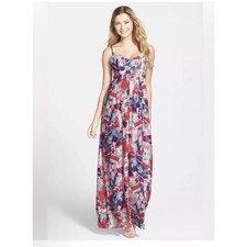 Felicity & Coco Dress - Geometric Multicolor Empire Waist Maxi Dress - Colorful