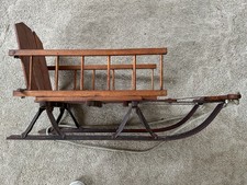 Vintage Fire Fly Child's Sled S.L. Allen Philadelphia Planet Jr. Wood Metal 34"