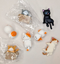 7 Piece Miniature Cat Figures 1" Kawaii Feline Trading Figures