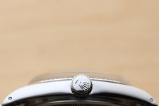 ROLEX DATEJUST 1601 18K GOLD STEEL GRAY DIAL WATCH w/ ROLEX FOLDED BRACELET 9