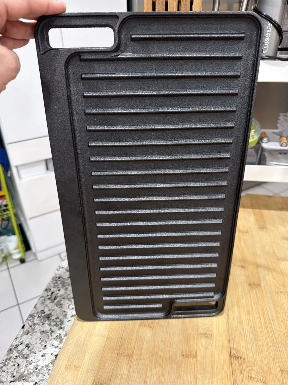 Ozark Trail Deluxe Cast Iron Reversible Grill Griddle Plate, Black, 16 x 9 Inch*