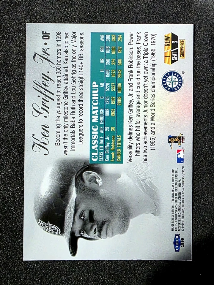 Flair Showcase 1999 fila 1 #3 Ken Griffey Jr. 0096/1500 Foto 4 de 4