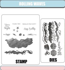 M6649 ROLLING WAVES Stamps and Cutting Dies Scrapbooking DIY Card Making Craft
