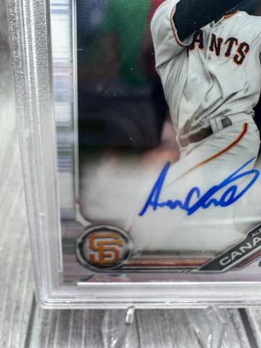 2019 Bowman Chrome - Prospects Autographs Alexander Canario #CPA-AC PSA 9 - Picture 7 of 11