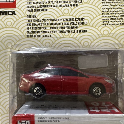Tomica Japanese - SUBARU IMPREZA 1/63 #78 Red - 2019 Walmart Exclusive! XMAS - Picture 5 of 5