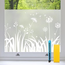 Frosted Window Film Privacy Film for Glass Windows, Opaque Window Film Dandelion