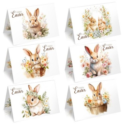 Frohe Ostern Karten entfaltet: 20 cm x 15 cm, gefaltet: 10 cm x weiß