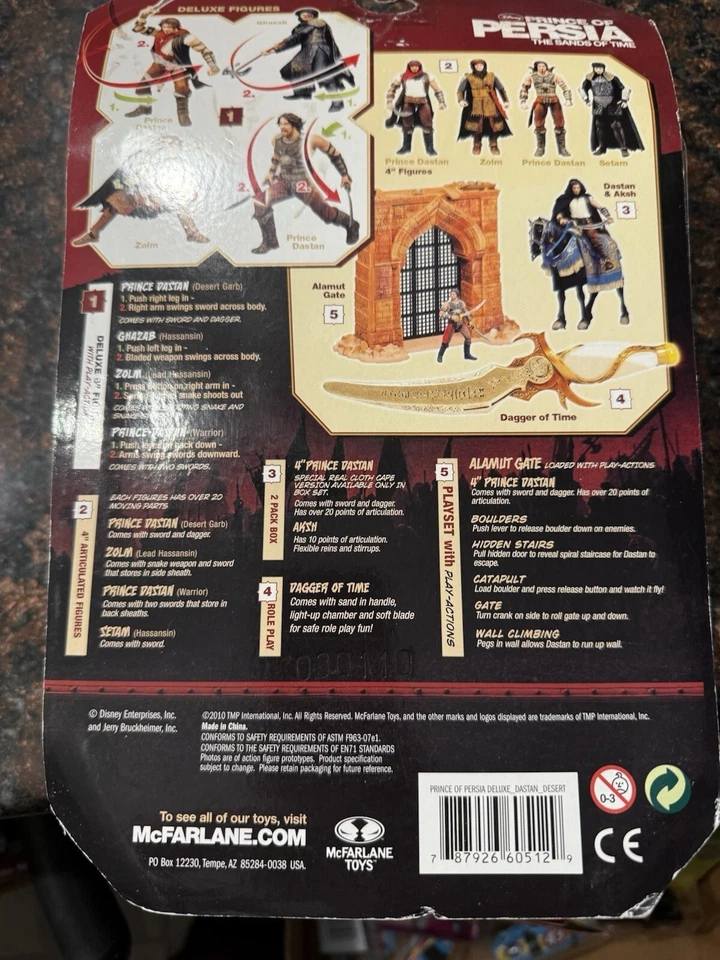 "Figura de 6"" Prince of Persia Sands of Time Prince Dastan Desert Garb Disney nueva en caja" Foto 2 de 3