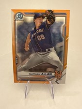 2021 Bowman Chrome - Prospects Matthew Allan Orange Refractor /25 (RC) NY Mets!