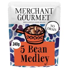 Merchant Gourmet 5-Bohnen Medley in nativem Olivenöl extra 240g - 2er Pack