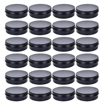 Tmo 4 Oz. Aluminum Tins Container 24 Pack Round Screw Lid Containers Jars Metal