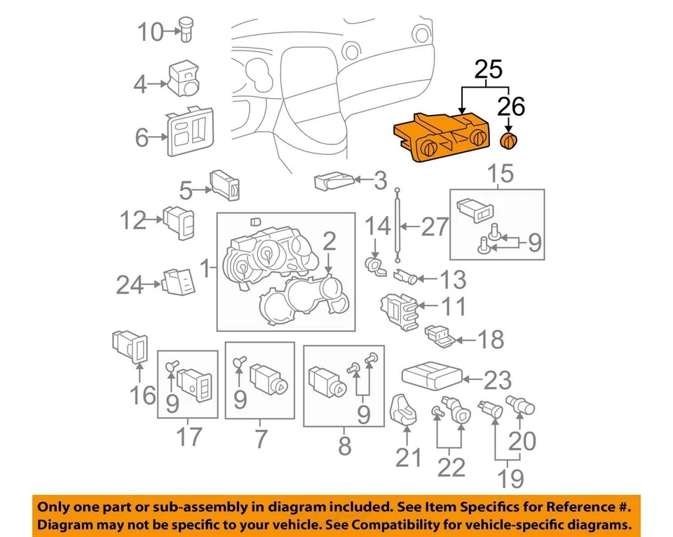 Climate Temperature Control Fits 04-08 MATRIX 1765806 - Image 3 of 4