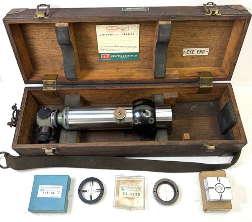 Keuffel & Esser Optics 71-2050 Alignment Telescope with Targets & Wooden Case