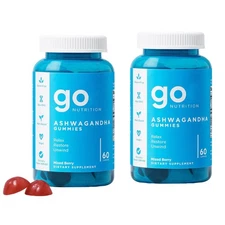 2 Pack Ashwagandha & Vitamin D Gummy Mixed Berry Gelatin Free Gummies 120 Count