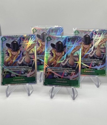 4x One Piece EB01-012 SR Cavendish - English - Regular - Play Set - LD01 - NM/M