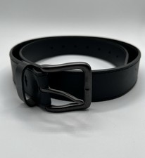 Goodfellow Co Men s Black Bonded Leather Belt Size M Made in Guatemala