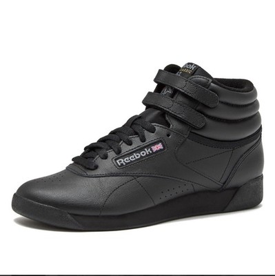 Women s Reebok Classic Freestyle Hi High Top Sneakers - Black - Size 12
