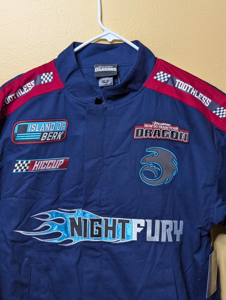 Chaqueta de carreras How To Train Your Dragon Night Fury mediana Foto 2 de 4