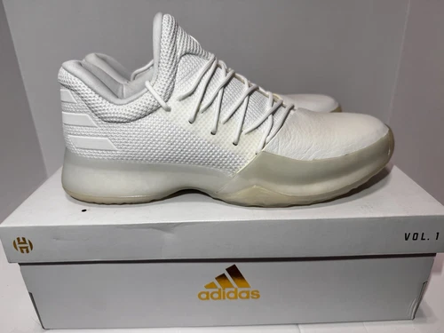 Adidas James Harden Vol 1 Yacht Party All White Ds Size 10.5 New W/Box