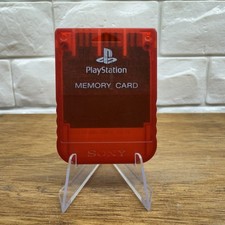Sony PlayStation PS1 Red OEM 15 Block Memory Card SCPH-1192 Region Free Tested