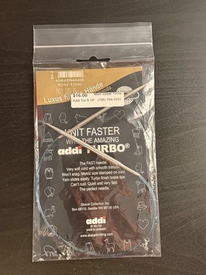 NEW addi TURBO circular knitting needles US 6 16 /4mm 40 cm