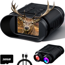 Night Vision Goggles - 5W Upgraded 4K HD IR Binoculars - 8X Digital Zoom, Rechar