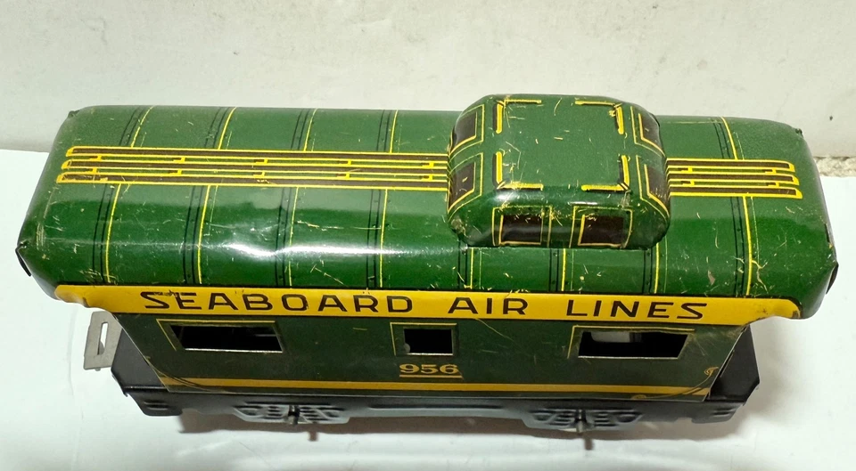 Marx 956 Seaboard Caboose 6 Inch 4 Wheel Tin Litho 0/027 gauge - Image 2 of 4