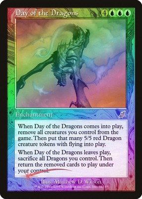 Day of the Dragons FOIL Scourge HEAVILY PLD Blue Rare MAGIC MTG