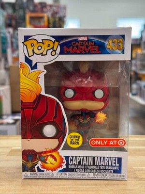 Funko Pop! Captain Marvel #433 Captain Marvel TARGET Exclusive GITD