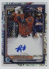 2024 Bowman Chrome Prospect Speckle Refractor 45/299 German Ramirez Auto s3g