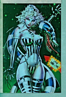 White Widow #8 Beetlejuice's Lydia Deetz SIGNED by Jamie Tyndall Metal