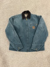 VINTAGE CARHARTT DETROIT JACKET WORKWEAR J43 HTG GREEN XL RARE Good condition